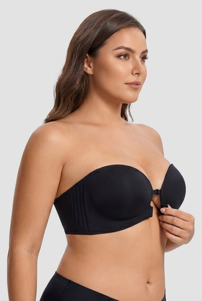 Front Closure No-Slip Strapless Bra