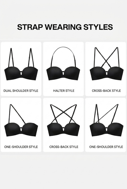 Front Closure No-Slip Strapless Bra